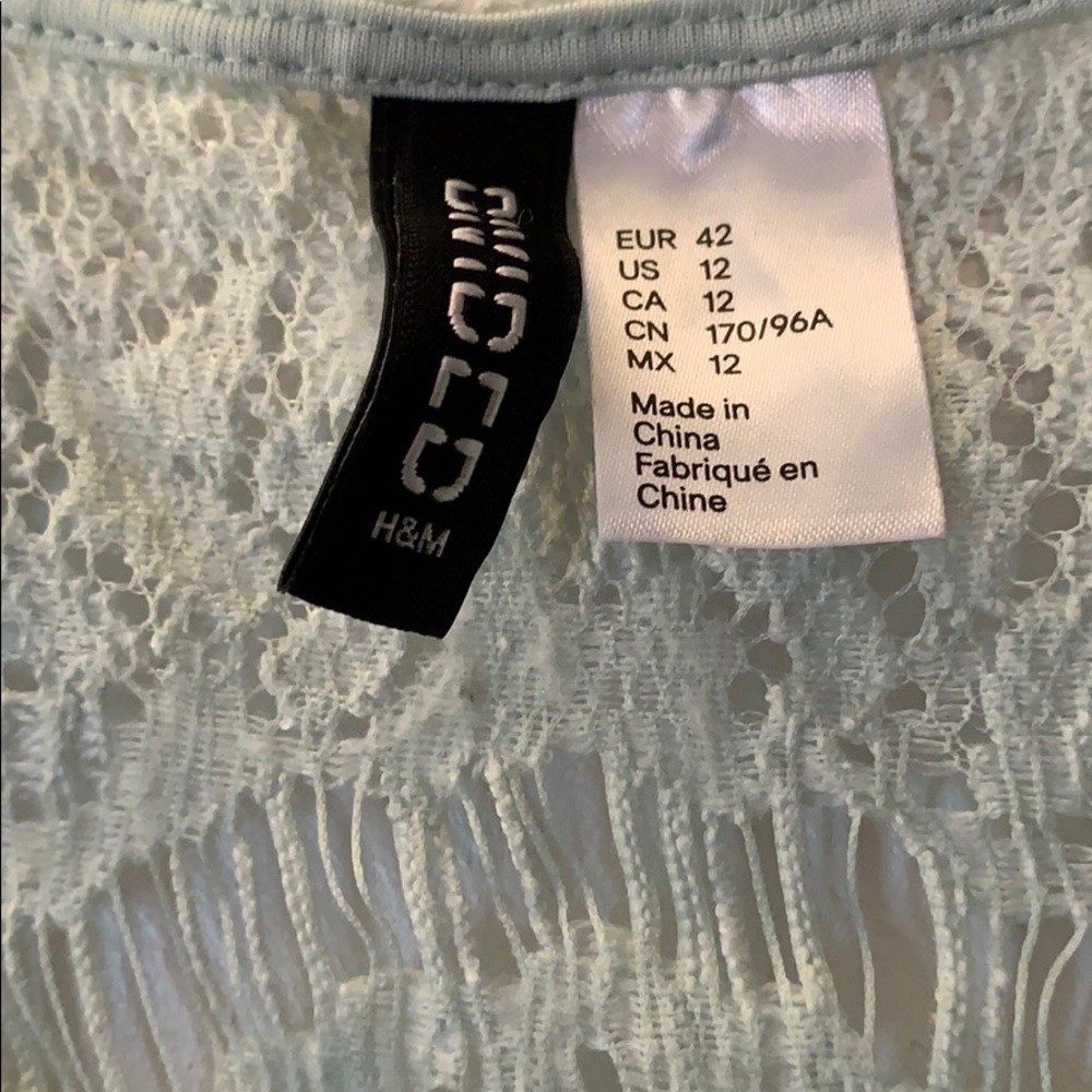 Short Lace Top Aqua - Picture 2 of 3